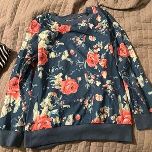 Flower long sleeve shirt